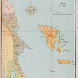 1900 rare carte ancienne de l'île Infanta et Polillo, Quezon, Philippines - île de Jomalig - Binangonan - carte 12
