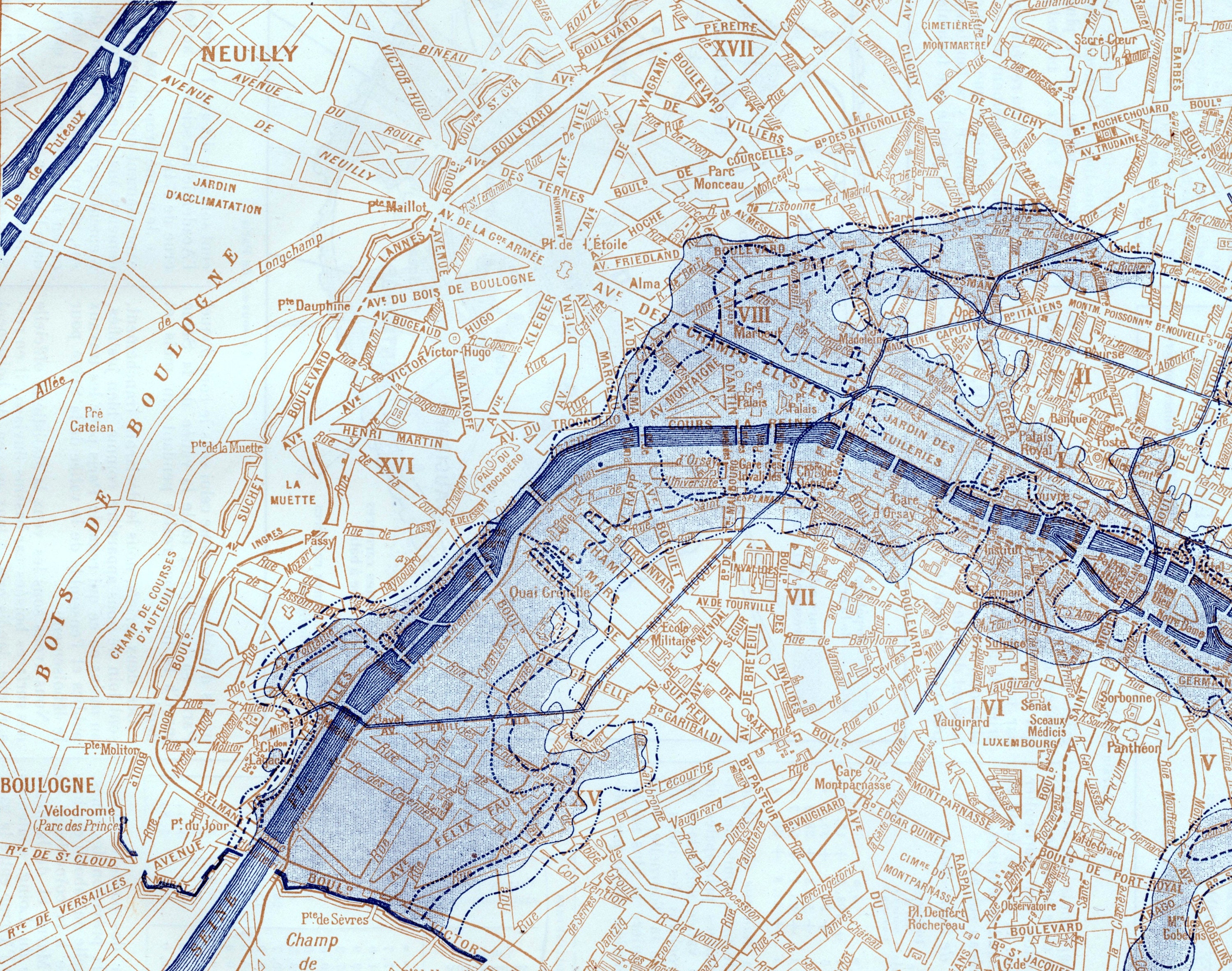アンティーク、パリの地図 パリのヴィンテージ地図 1742年 パリの古地図 フランス 修復装飾