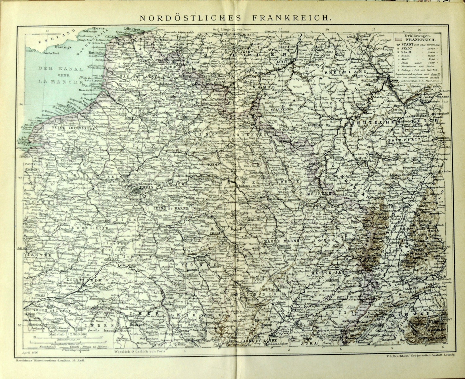 フランスアンティーク　MAP Historic Map - France Ancient Provinces - Cortambert 1880