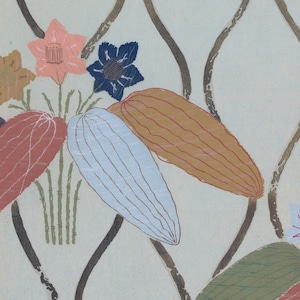Antique Rare Japanese Woodblock Print - Flowers -  1918 Print by Kōkyō Taniguchi  - No. 44