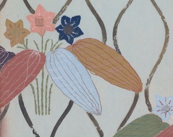 Antique Rare Japanese Woodblock Print - Flowers -  1918 Print by Kōkyō Taniguchi  - No. 44