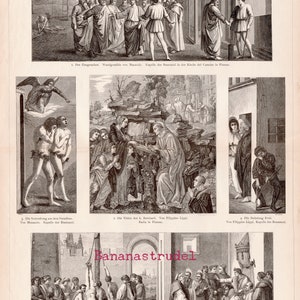 Antique Print on Italian Christian Art up to 17th Century - Plate 33 - Published 1887