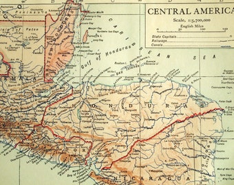 アンティーク　1800年代中央アメリカの地図 il_340x270.537751912_e667.jpg