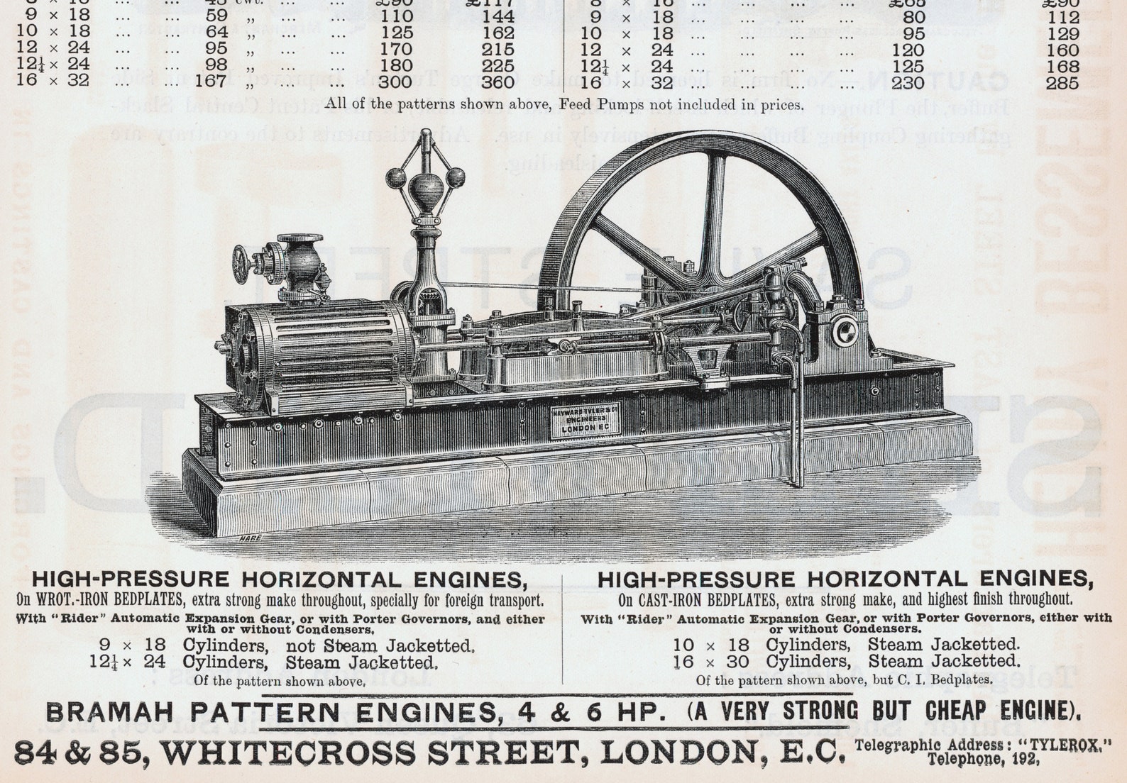 Rare Antique Advertisement for Steam Engines From Hayward Tyler & Co ...