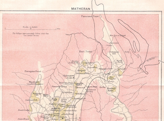 Vintage Map of Matheran India 1924 Map - Etsy