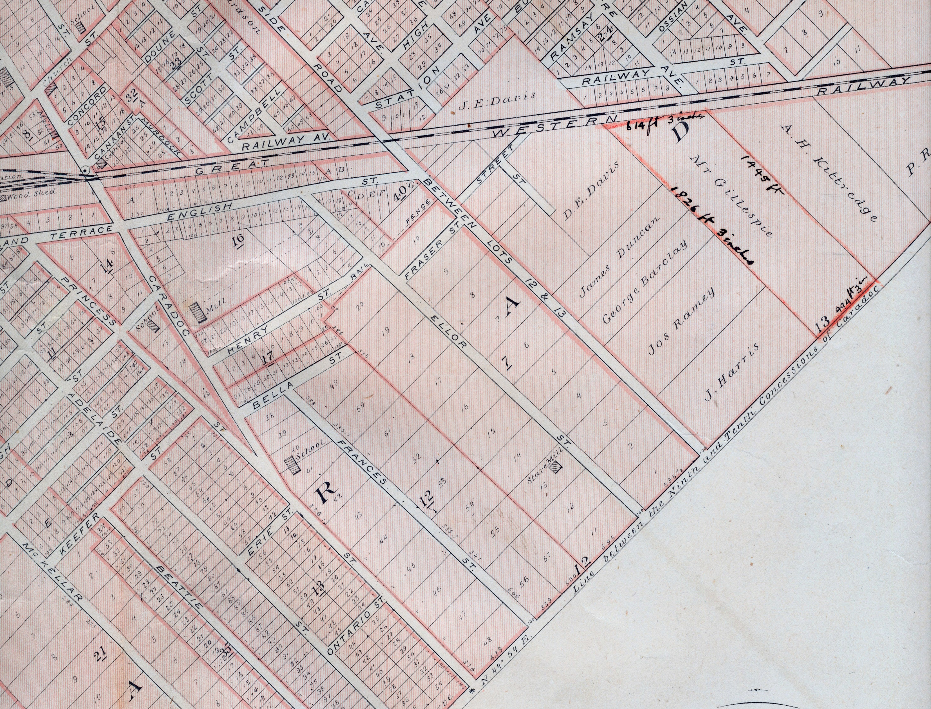 Strathroy Map 1878 Large Rare Vintage Map of Strathroy, Middlesex County, Ontario ...
