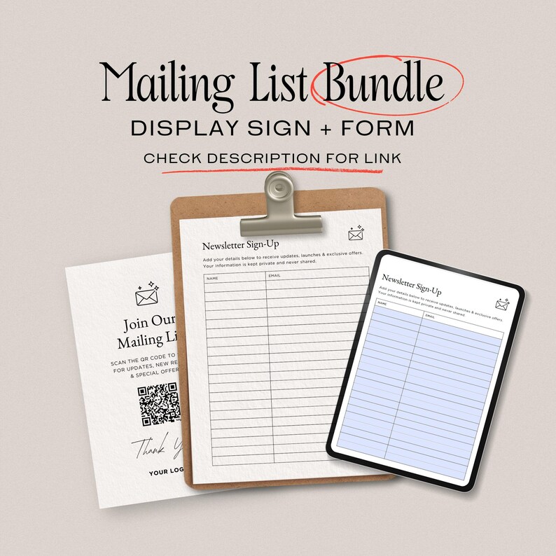 Plantilla de código QR de Canva: Pantalla de suscripción a listas de correo para mercados y eventos emergentes (Plantilla de Canva editable + PDF imprimible) 009 imagen 6