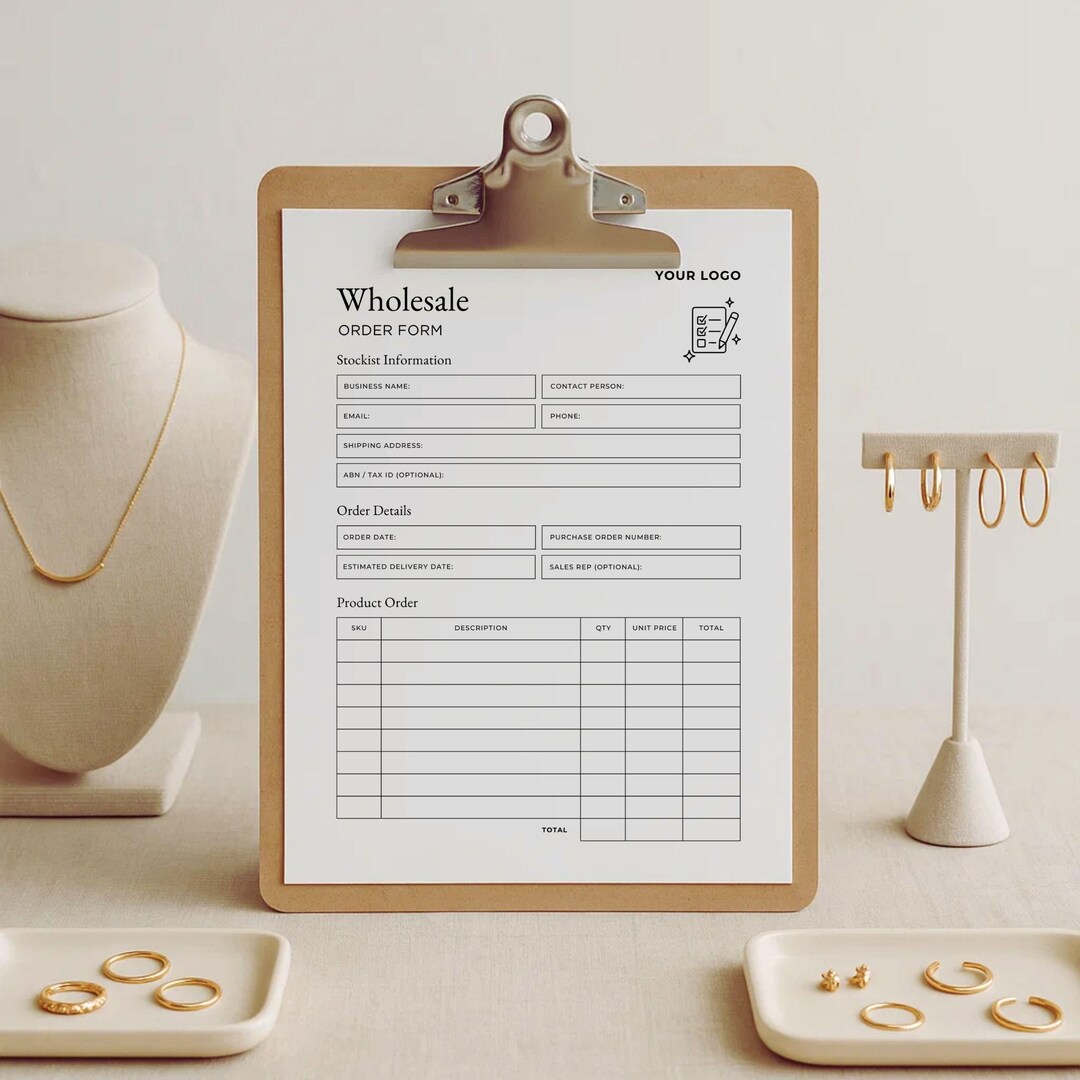 Forms for Craft Fairs, Wholesale Form Canva Template, Editable Price ...