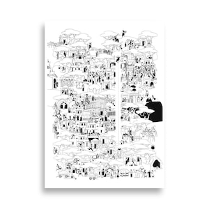 Affiche dessinée à la main de Jesus Life Artist
