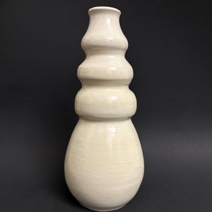 White modern ceramic bubble vase