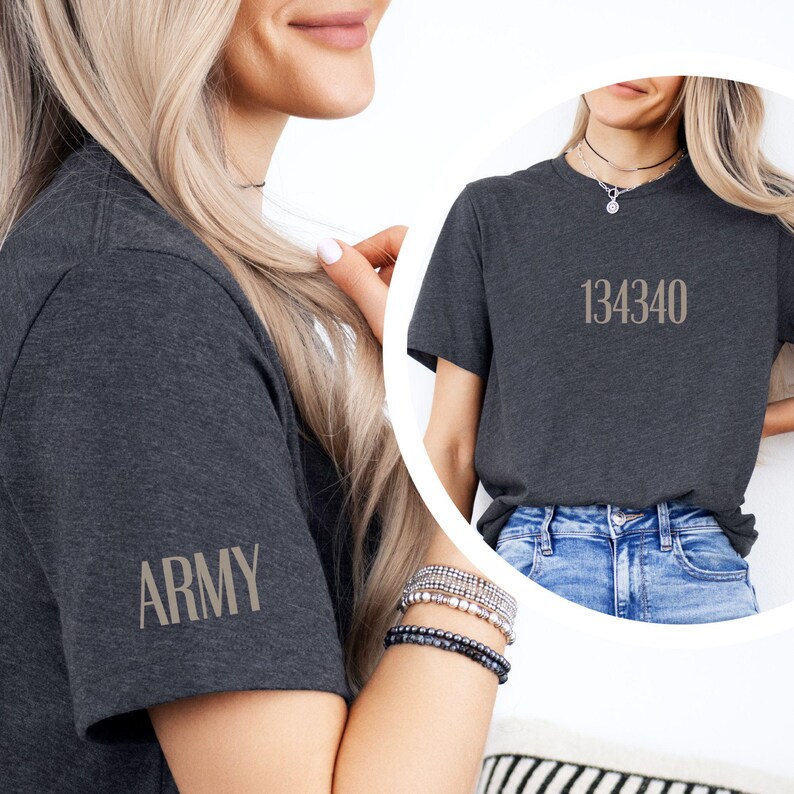 Camiseta unissex estilosa BTS 134340, produto oficial do BTS, roupa casual, estilo para o dia a dia, camiseta confortável. imagem 4
