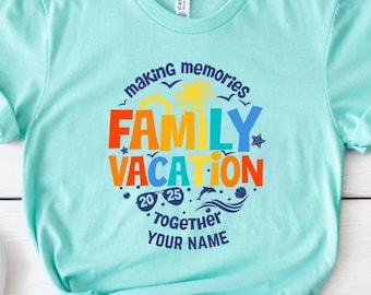 Benutzerdefinierte Familienurlaub Shirt, Familienreise T-Shirt, passende Familienurlaub Shirts, personalisiertes Familienreise Top, gemeinsam Erinnerungen machen