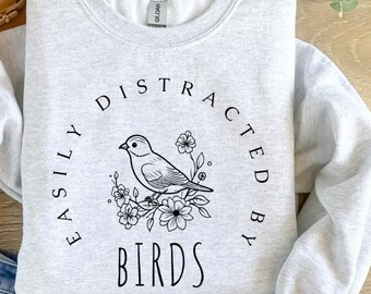Leicht Abgelenkt Durch Vögel Shirt: Retro Vogelbeobachter Geschenk