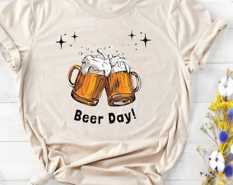 Camiseta Beer Day Comfort Colors: Camiseta unissex para beber no dia