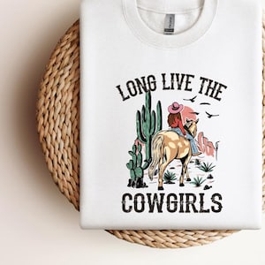 Cowgirl T-Shirt: Western Horseback Riding Cactus Graphic Tee