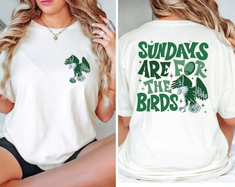 Bluza z nadrukiem Philadelphia Football - Bluza z nadrukiem Philadelphia Eagles - Niedziele są dla ptaków - Koszulka Philadelphia Eagles - Koszulka Bird Gang - Koszulka dla fanów,