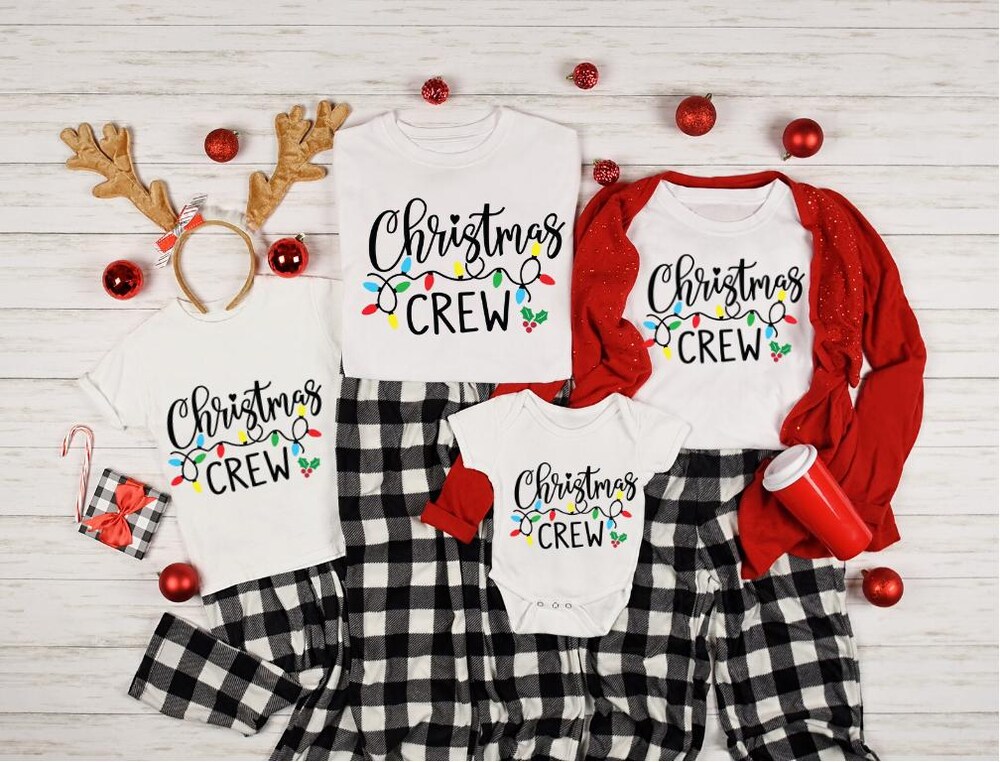 Family Christmas Tee,Family Christmas Sweatshirt, Christmas Group, Xmas Party, Family Christmas , Christmas Pajamas, ,Christmas Crew Moderndaydecors