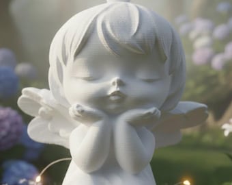 Angel Girl Figurine 3D Print STL File, Nursery Decor (Digital Download)