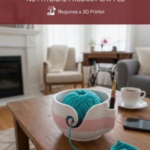 El recipiente definitivo para tejer lana a crochet con ranuras de almacenamiento (archivo digital STL)