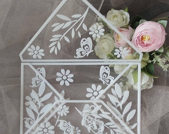 Butterfly & Flower Wedding Envelope STL FILE