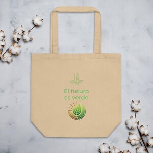 Bolsa de Algodón Orgánico Ecológica | Tote Reusable | Di Adiós al Plástico | Ideal para Compras y Libros