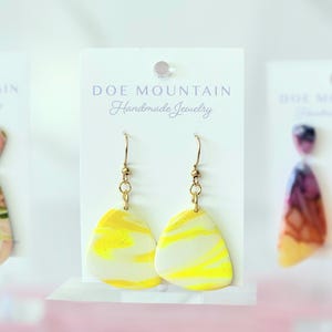 Neon Yellow Dangle Earrings