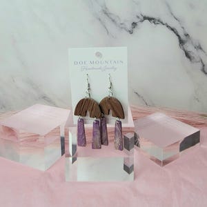 Purple Dangle Earrings