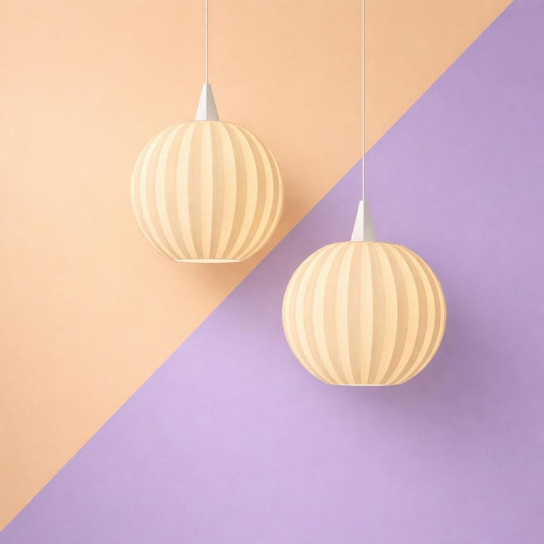 "MELON" lampshade for LED star lighting, 3D printed, UV-resistant ASA image 4