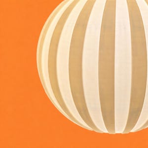 "MELON" lampshade for LED star lighting, 3D printed, UV-resistant ASA image 3