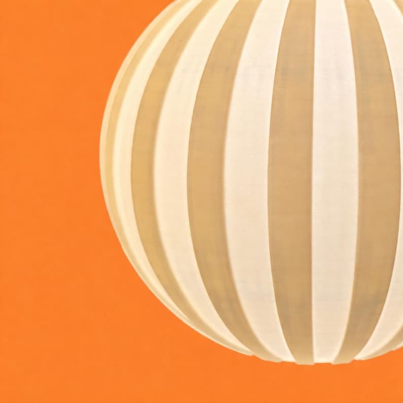 "MELON" lampshade for LED star lighting, 3D printed, UV-resistant ASA image 3