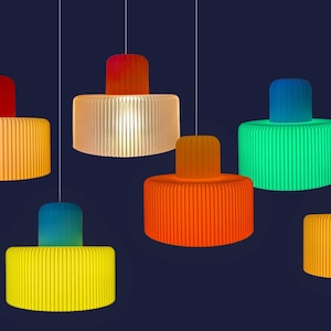 COLOR POP Lampenschirm für Stern A1e (13 cm) | viele Farbkombinationen afbeelding 2