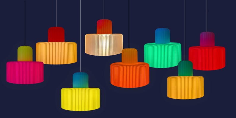 COLOR POP Lampenschirm für Stern A1e (13 cm) | viele Farbkombinationen afbeelding 2