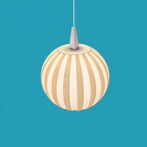 "MELON" lampshade for LED star lighting, 3D printed, UV-resistant ASA image 1