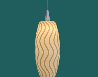 Lampenschirm "LONGWAVES"  für LED-Sternnutzung,  3D-Druck, ASA uv-beständig