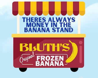 Arrested Development Sticker Bluth’s Frozen Banana Stand George Michael Funny Water Resistant Vinyl Sticker Funny Quote
