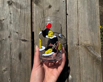 Gudetama Cup 16oz 20oz Cute Kawaii Egg Glass Cup Custom Sanrio Gift For Her