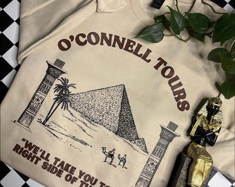 The Mummy Sweater O’Connell Tours Inspired By The Mummy 1999 Trendy Gift For Movie Lover Retro Movie Unisex Crewneck Sweater Soft Fleece