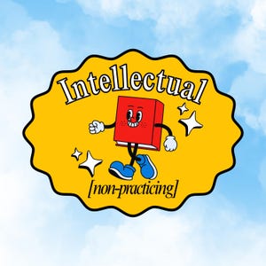 Non Practising Intellectual Funny Retro Meme Sticker