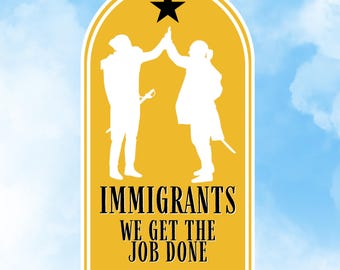 Hamilton Musical Sticker Musical Inspired Stickers Immigrants We Get The Job Done