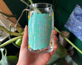 Sylveon Cup Evee Evolution Glass Cup 16oz 20oz Pokemon Gift Custom Vinyl Glass Tumbler