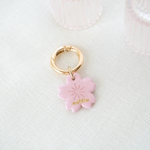 ブロッサムタグ - 春の桜の花のペットIDタグ