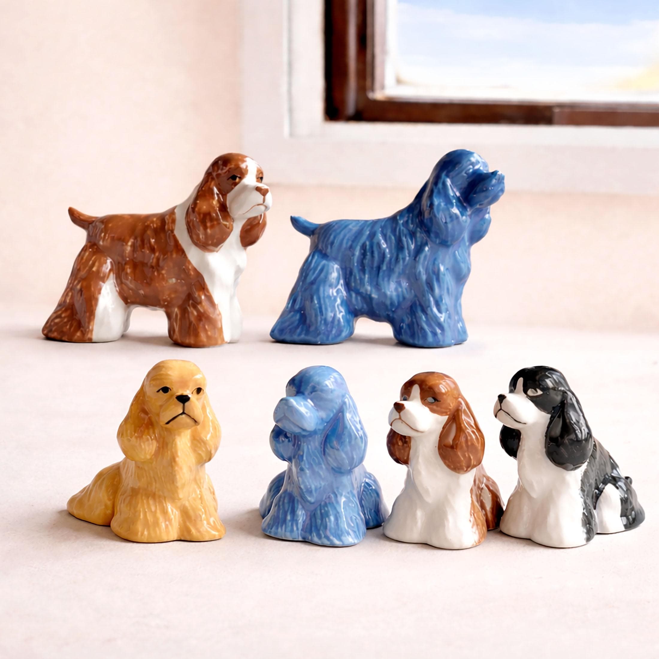 Miniature cocker spaniel figure - Etsy 日本