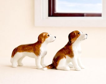 ヴィンテージ ビーグル犬の置物 3個セット 陶器製 - Etsy 日本