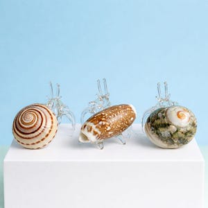 手作りのガラス製ヤドカリの置物 - 色の選択が可能 - Etsy 日本