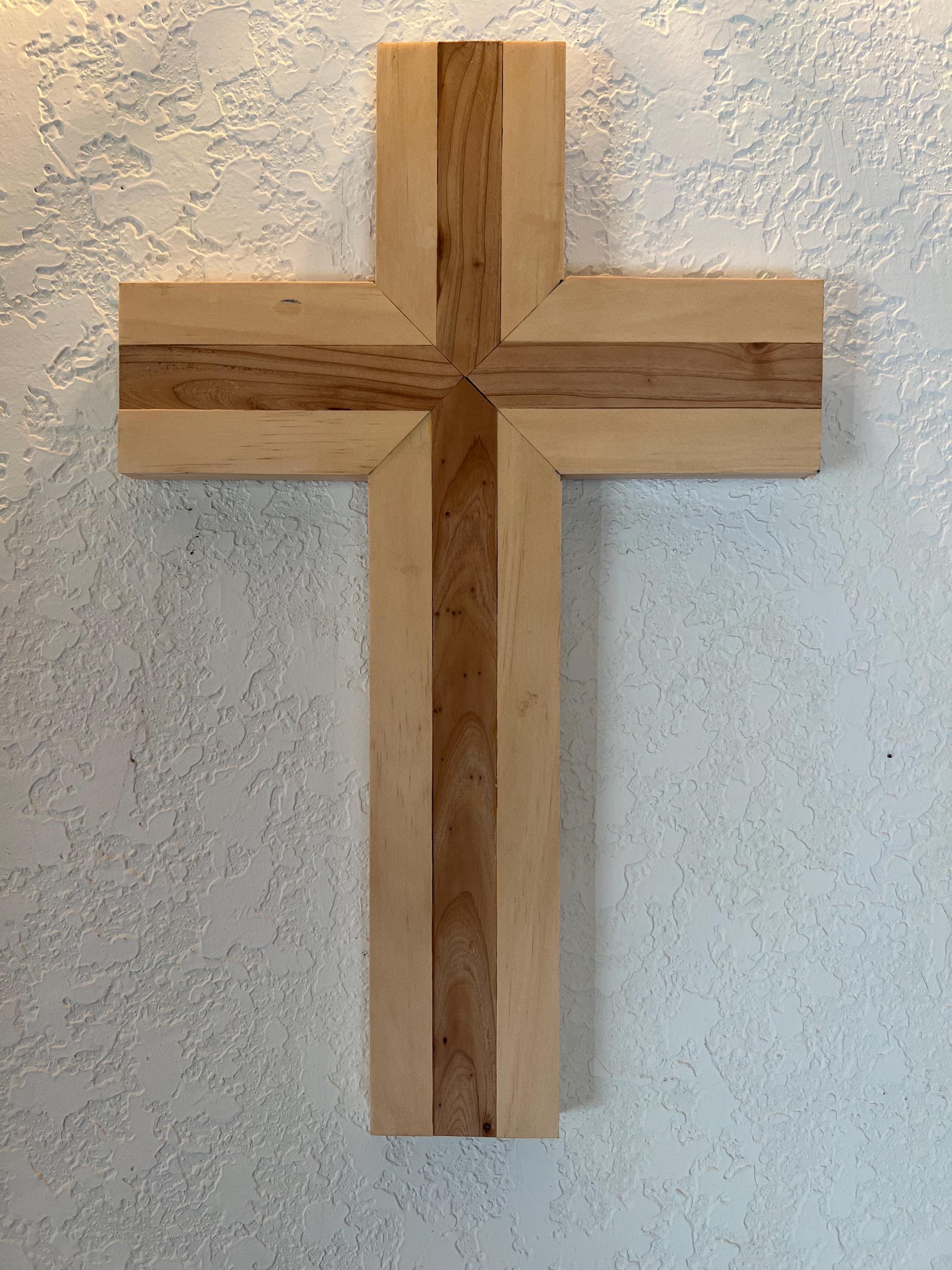 Handcrafted Wooden Cross Wall Art Christian Home Decor Natural Wood handcrafted-wooden-cross-wall-art-christian-home-decor-natural-wood