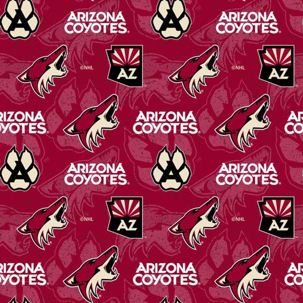 NHL Arizona Coyotes Cotton Fabric ("9 x "43")