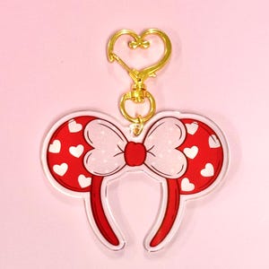 Ciondolo per borsa in acrilico con orecchie di Minnie