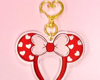 Minnie Ears Acrylic Bag Charm