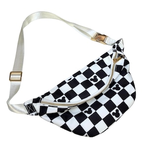 Checkered Fanny Pack / Cross Body / Belt Bag / Disney