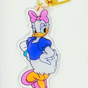 Daisy Duck Bag Charm / Theme Park Bag Charms / Magical Key Chains/ Acrylic Charms